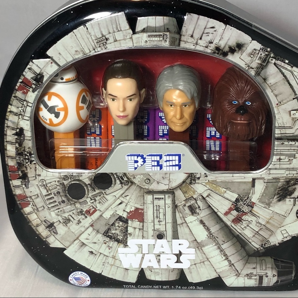 Stars Wars Millennium Falcon Pez collector’s tin.